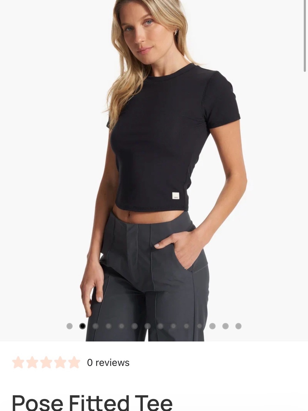 Vuori Pose Fitted Tee - Black